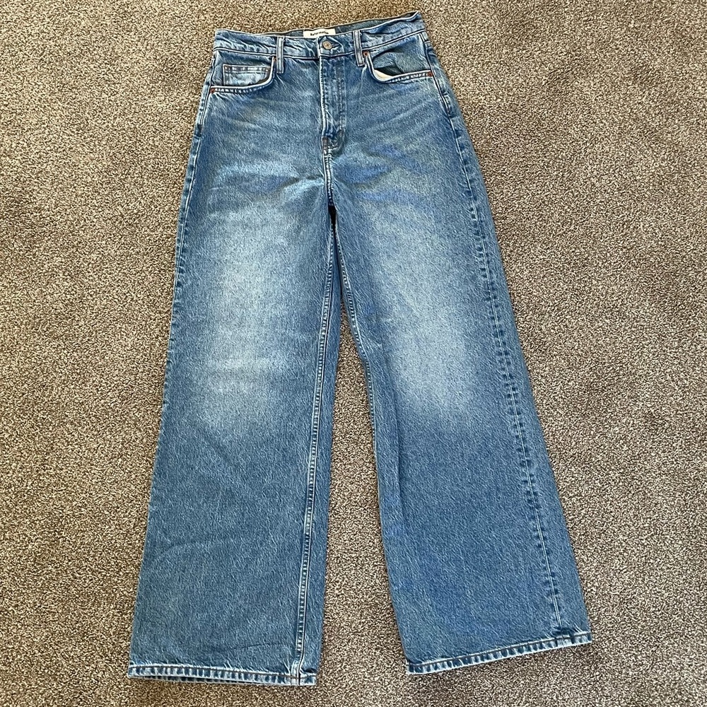 Reformation Light Blue Wide Leg Jeans